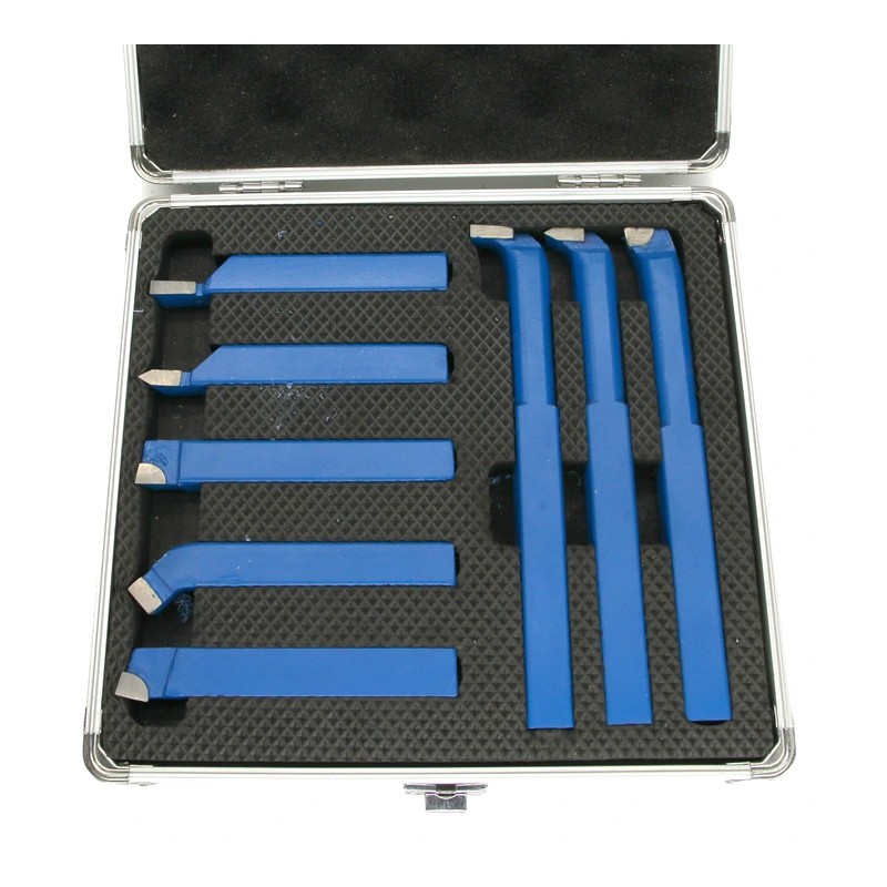 Set 8 utensili da tornio brasati CORMAK 16x16mm P30 DIN | CORMAK