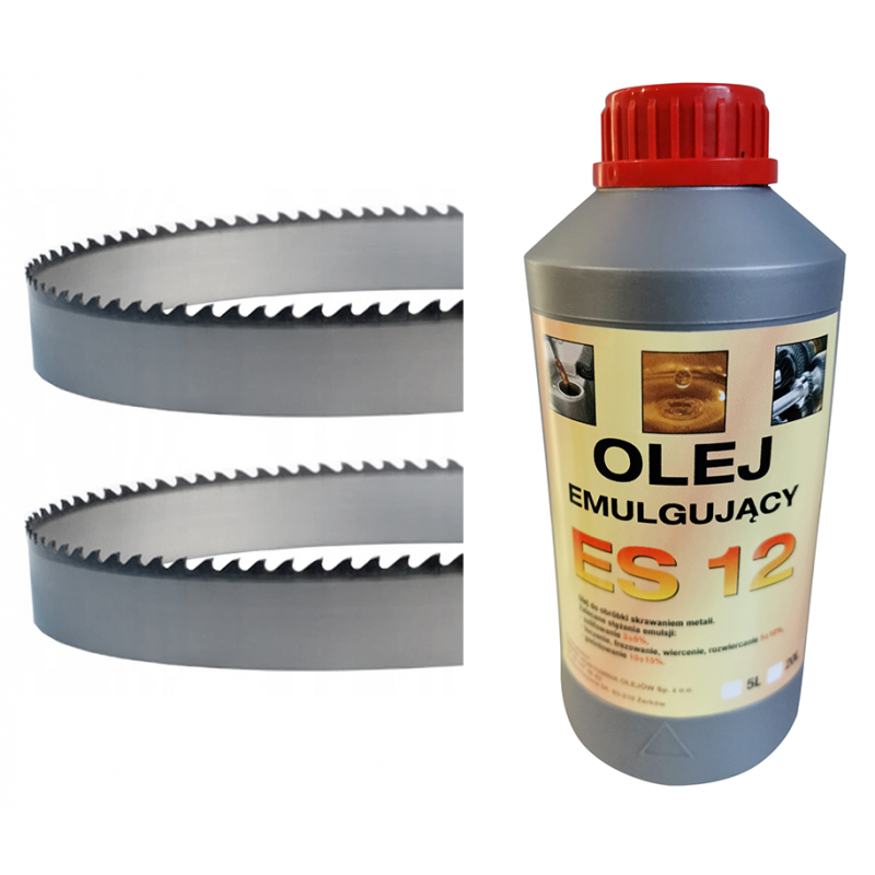 Kit iniziale: 2 seghe a nastro bimetalliche 27x0,9x2910 + olio emulsionante ES-12 1L