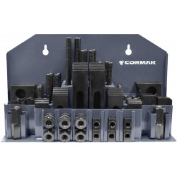 Kit di serraggio CORMAK M14 per cave a T16 58pz con organizer | CORMAK