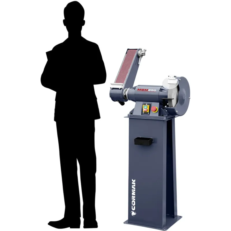 Smerigliatrice industriale multifunzione a nastro e disco CORMAK MSM250 con base