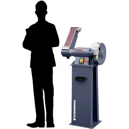 Smerigliatrice nastro/disco CORMAK MSM250 con base, officina | CORMAK
