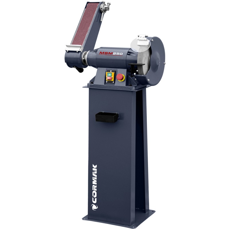 Smerigliatrice nastro/disco CORMAK MSM250 con base, officina | CORMAK