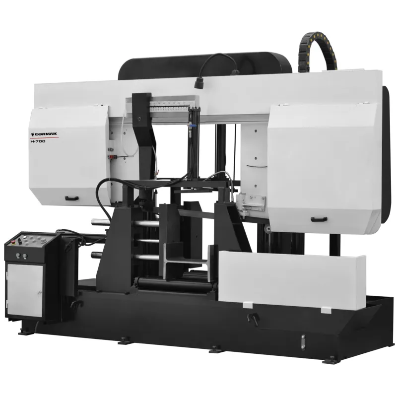 Segatrice a nastro industriale semiautomatica a doppia colonna per metallo CORMAK H700