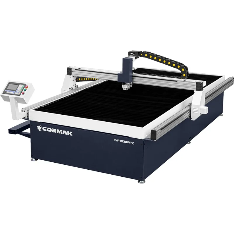 Taglio plasma CNC CORMAK PW-1530 WTK 1500x3000 con tavolo ad acqua