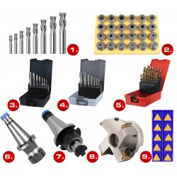 Set starter utensili CORMAK ISO50 per fresatrice | CORMAK