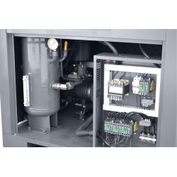 Compressore a vite con inverter, essiccatore IZBERG N30S e serbatoio verticale 1000L CORMAK THEOR 30 3200L/min 22kW
