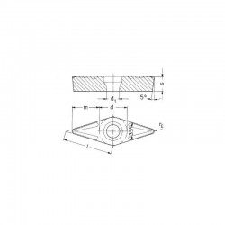 Piastrina tornitura CORMAK VBMT11 per acciaio e inox 10pz | CORMAK