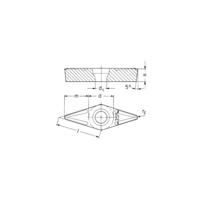 Piastrina tornitura CORMAK VBMT11 per acciaio e inox 10pz | CORMAK