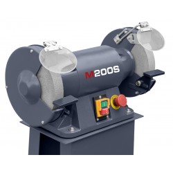 Smerigliatrice a doppio disco CORMAK M200S con base, officina | CORMAK