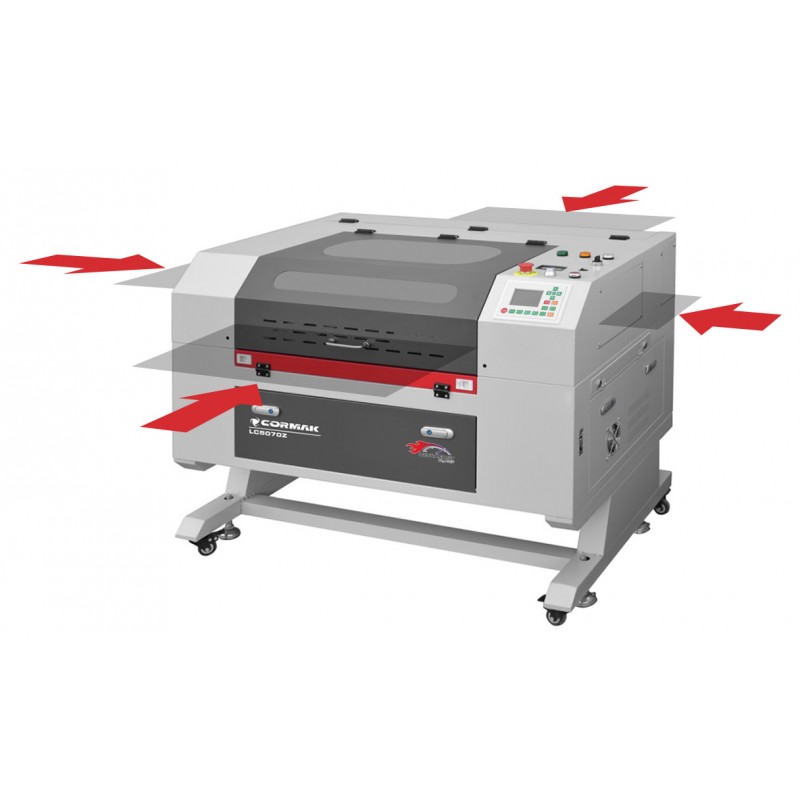 Plotter laser CO2 CORMAK 5070Z taglio incisione | CORMAK
