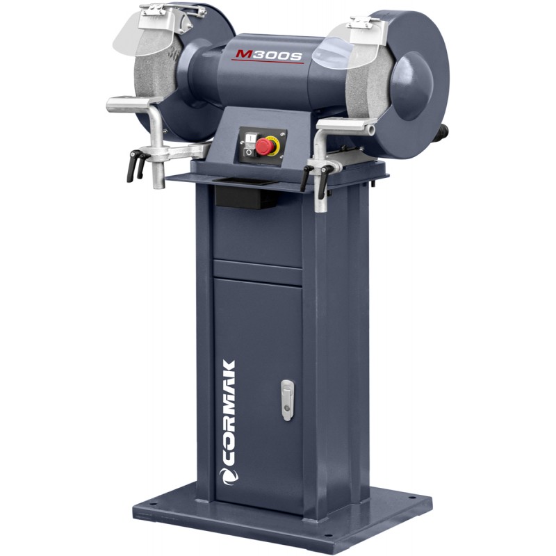 Smerigliatrice doppio disco CORMAK M300S con aspiratore MDC750 | CORMAK