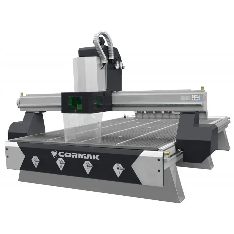 Fresatrice CNC a 4 assi CORMAK C2040 ATC PREMIUM (2150x4300) con tavolo ibrido