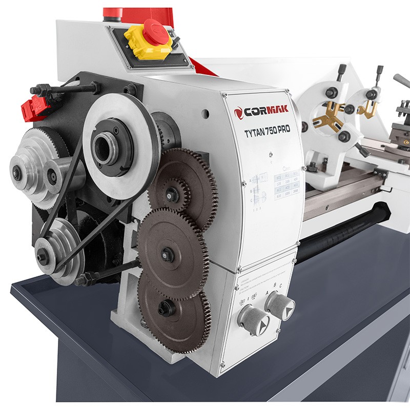 Tornio universale convenzionale CORMAK TYTAN 250x750 PRO 400V con base | CORMAK