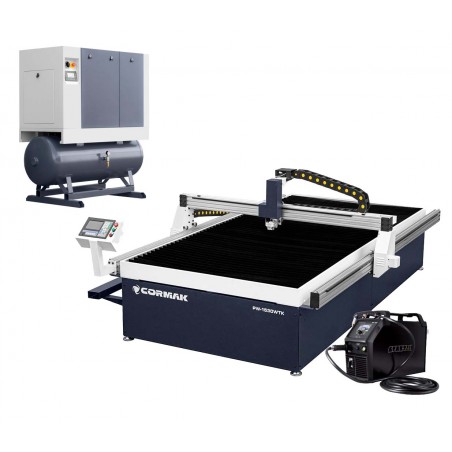 Taglierina al plasma CNC CORMAK PW-1530 WTK con compressore Luft 700 e SPARTUS ProCUT 125CNC