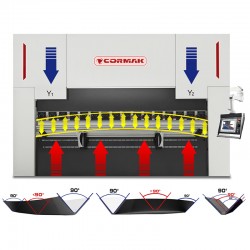 Pressa piegatrice CORMAK 80x2500 DA-58T CNC | CORMAK