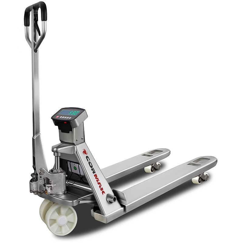 Transpallet in acciaio inossidabile con bilancia elettronica SP2000-304 da 2000 kg (sollevamento e traslazione elettrici)