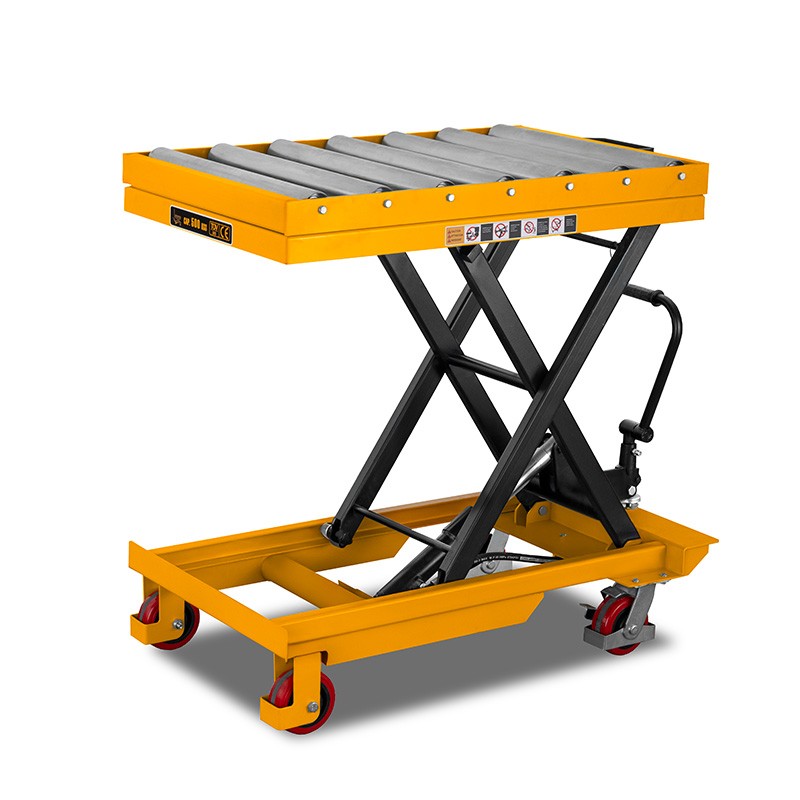Carrello a forbice con rulli TA50R (portata 500 kg, corsa 1000 mm)