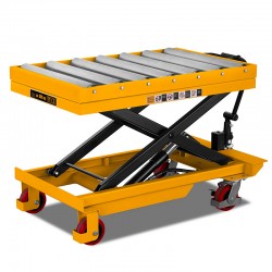 Carrello a forbice con rulli TA50R (portata 500 kg, corsa 1000 mm)