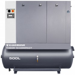 Compressore a vite con essiccatore CORMAK THEOR 10 COMPACT - 7,5kW - 950L/min - serbatoio 500L