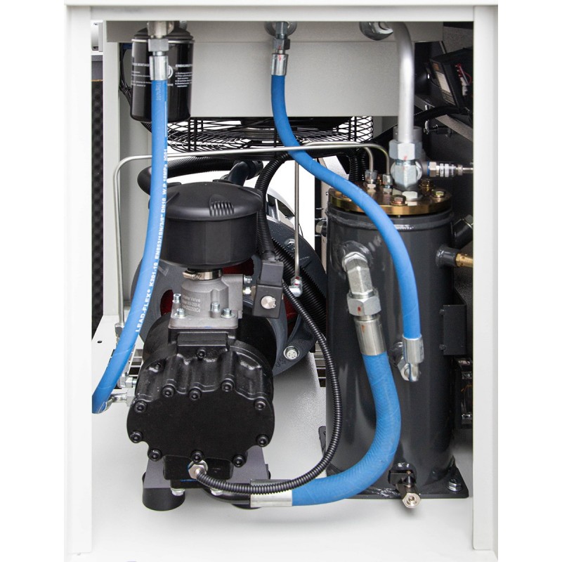 Compressore a vite con inverter, essiccatore IZBERG N10S e serbatoio verticale 500L CORMAK LUFT 1000 950L/min 7.5kW
