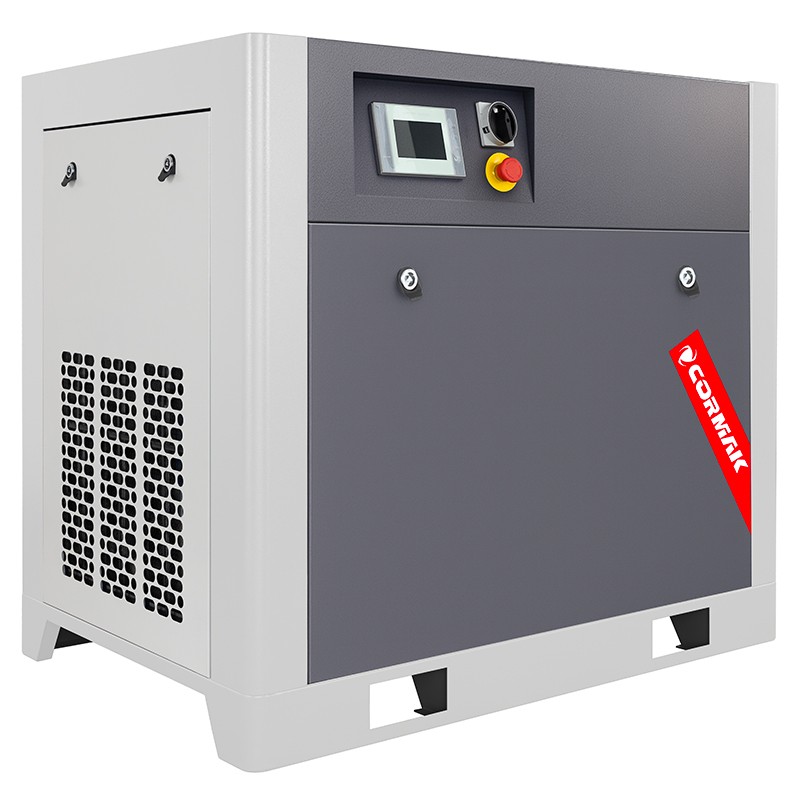Compressore a vite con inverter, essiccatore IZBERG N20S e serbatoio verticale 500L CORMAK LUFT 1500 1580L/min 11kW