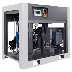 Compressore a vite con inverter, essiccatore IZBERG N20S e serbatoio verticale 500L CORMAK LUFT 1500 1580L/min 11kW
