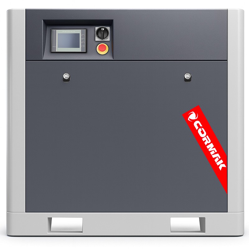 Compressore a vite con inverter, essiccatore IZBERG N20S e serbatoio verticale 500L CORMAK LUFT 1500 1580L/min 11kW