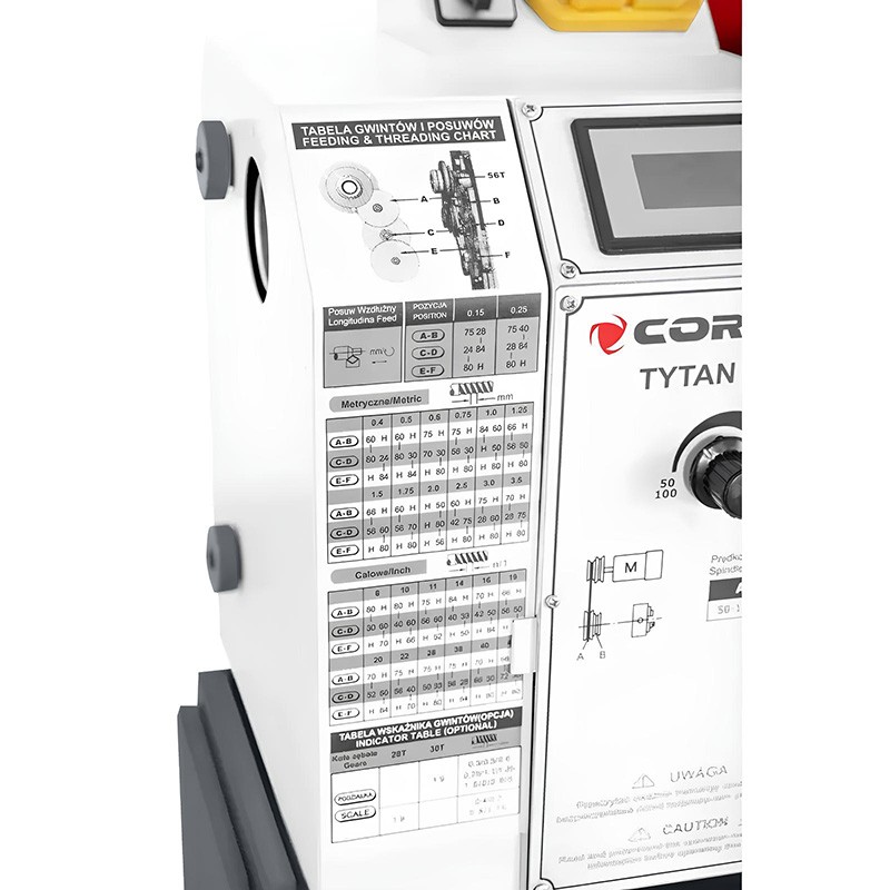 Tornio universale convenzionale CORMAK TYTAN 220x750S VARIO 230V con base | CORMAK