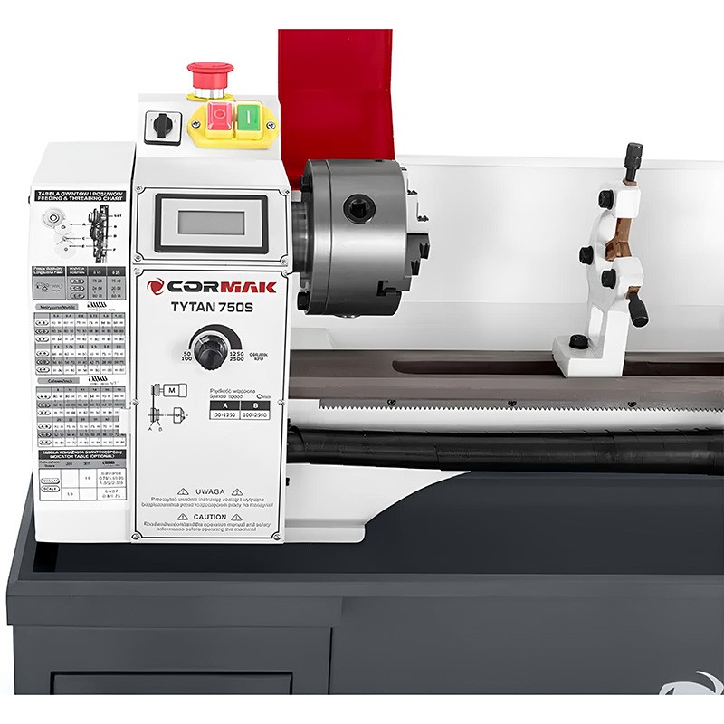 Tornio universale convenzionale CORMAK TYTAN 220x750S VARIO 230V con base | CORMAK