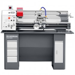 Tornio universale CORMAK 310x900 230V VARIO con DRO e basamento | CORMAK