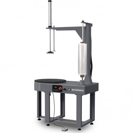 Avvolgitrice semiautomatica per pacchi e cartoni con film estensibile CORMAK O-900 | CORMAK