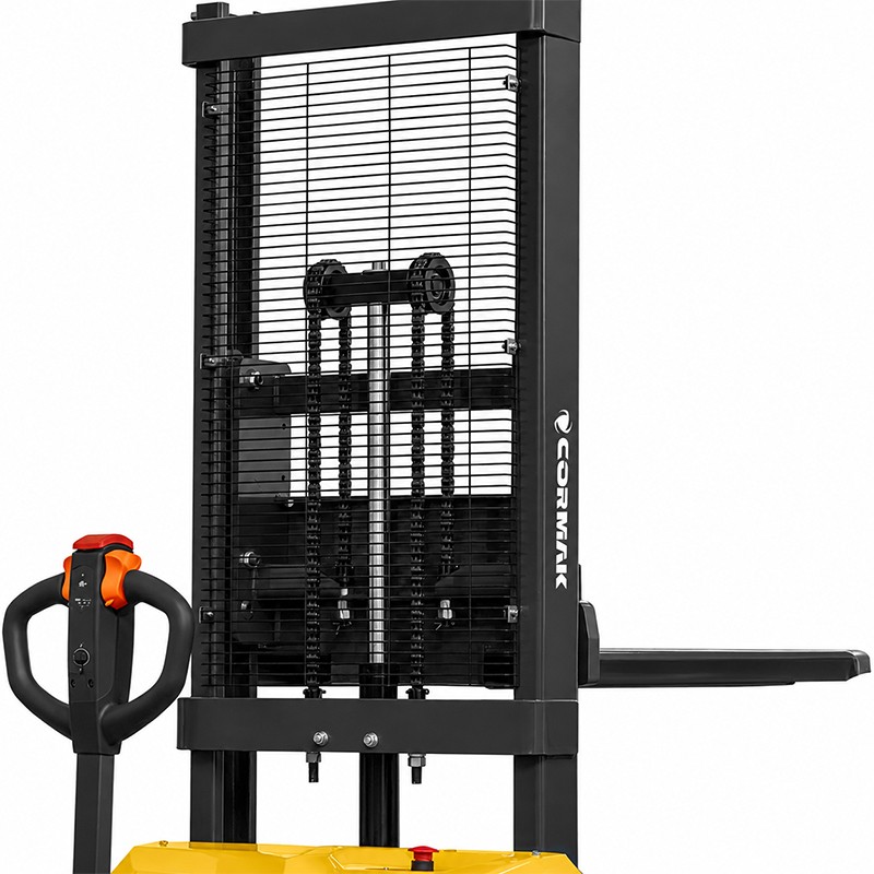Transpallet elettrico con montante CORMAK Q15E16-2 (portata 1500kg, sollevamento 1600mm)