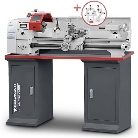 Tornio universale convenzionale CORMAK TYTAN 250x750 VARIO 230V | CORMAK