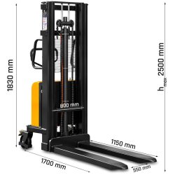 Sollevatore semi-elettrico carrello 2500 mm B1025 1000 kg