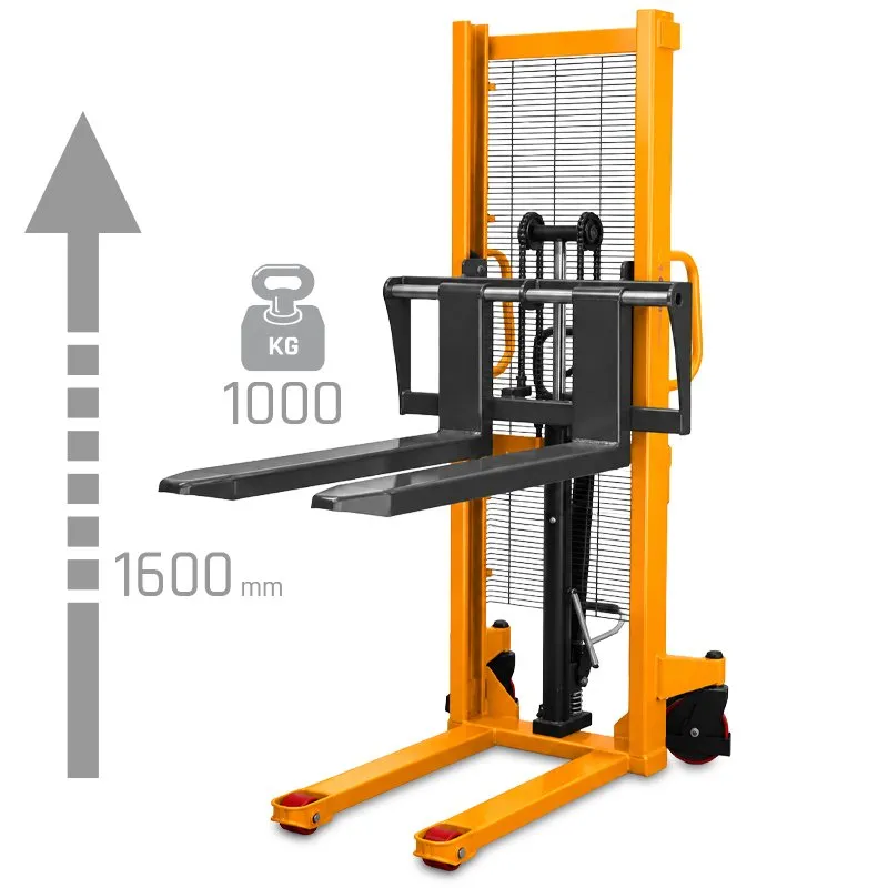 Sollevatore manuale carrello 1600 mm WRHS 1016 1000 kg con forche regolabili