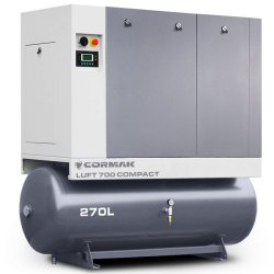Compressore a vite con essiccatore e serbatoio 270L CORMAK LUFT 700 COMPACT 650L/min 5.5kW