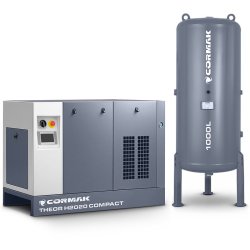 Compressore a vite alta pressione 22kW - 20bar CORMAK THEOR H2020 COMPACT con essiccatore e serbatoio 1000L | CORMAK