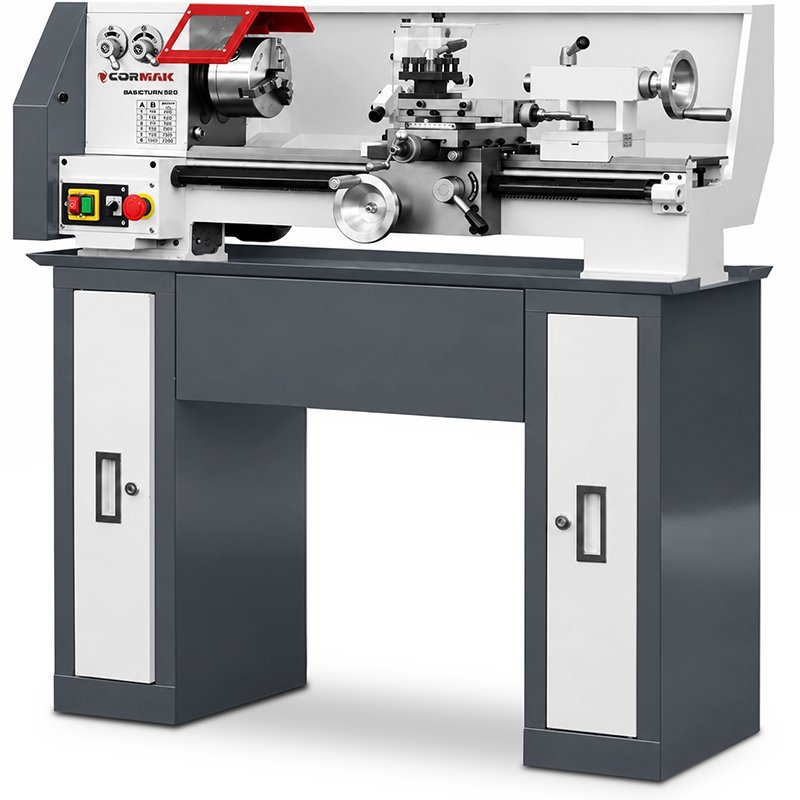 Tornio parallelo universale CORMAK Basic Turn 210x520 230V + basamento | Produttore CORMAK