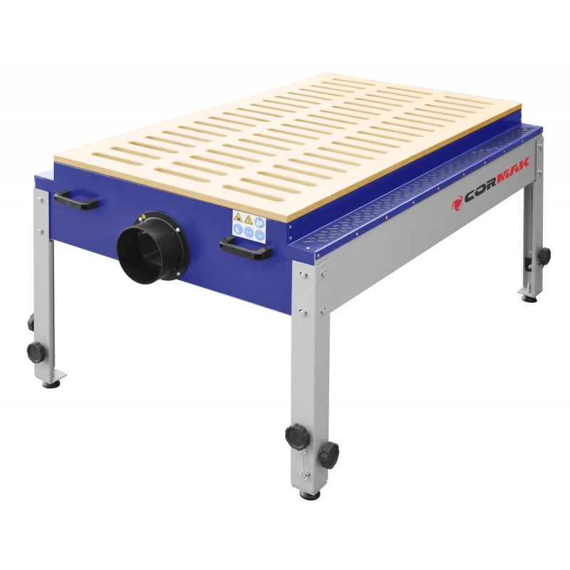 Banco aspirante CORMAK DT1500W per levigatura del legno | Postazione professionale con filtrazione