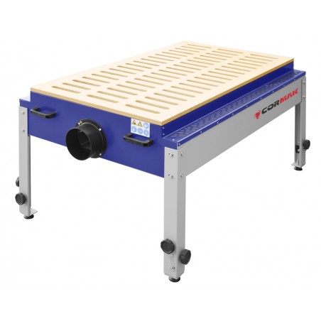 Banco aspirante CORMAK DT1500W per levigatura del legno | Postazione professionale con filtrazione