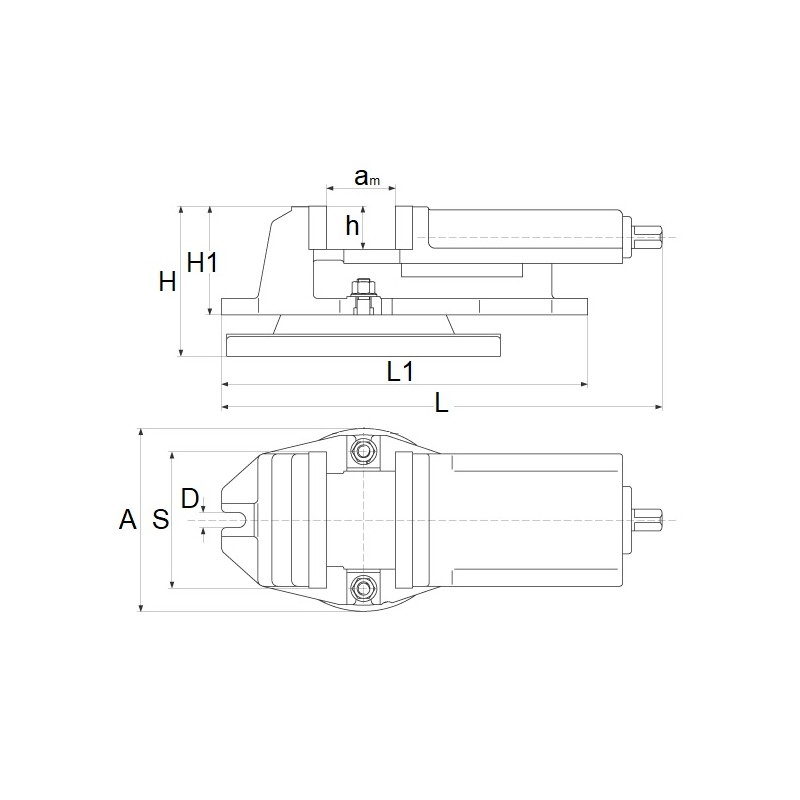 Morsa da macchina girevole CORMAK QH100 100x80mm | Produttore CORMAK