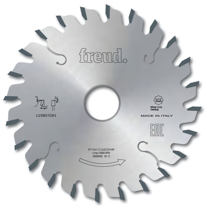Lama incisore Freud 125×3.1×20 Z24 per seghe formatrici | CORMAK