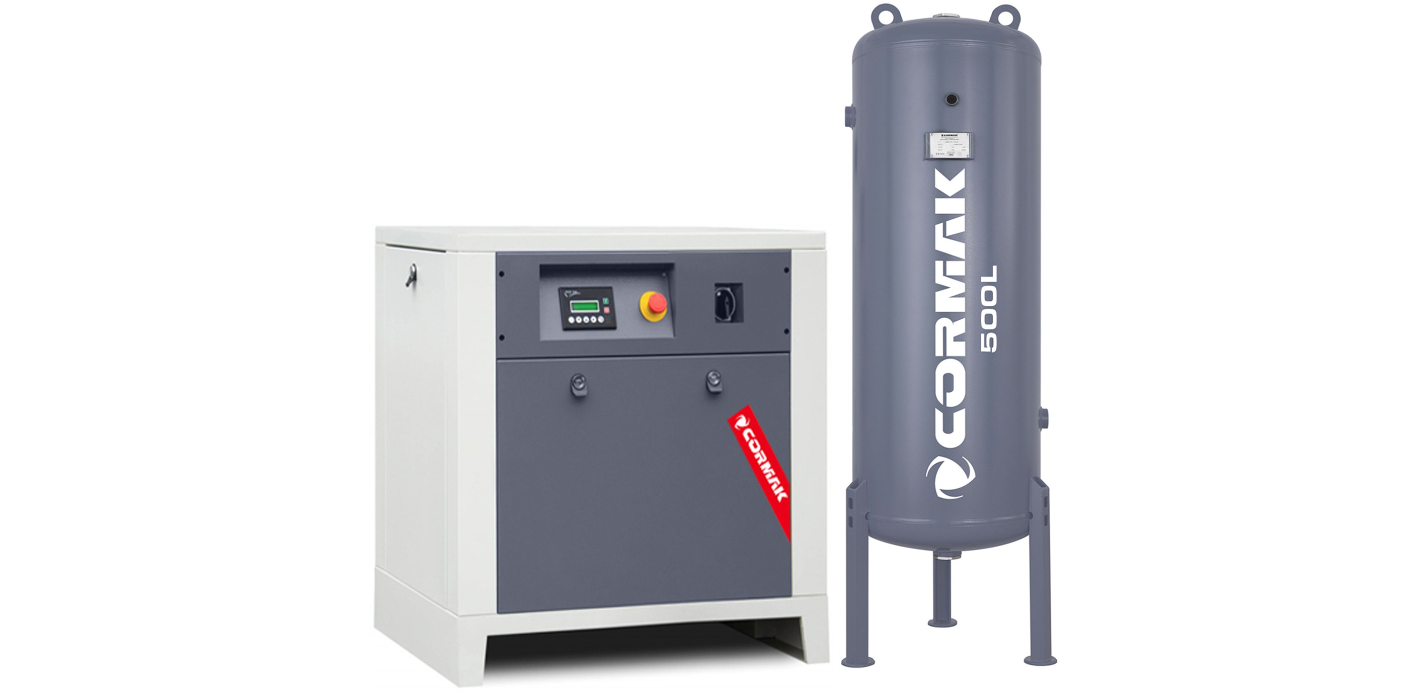 Compressori a vite con serbatoio verticale